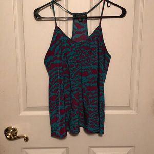 Forever 21 Teal and Purple Racerback Shirt